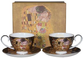 Gustav Klimt porcelán csésze aljjal 2 személyes 250 ml A Csók