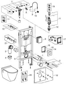 GROHE 39186000 - SOLIDO 1,13 m előfalas beépítési készlet, fehér