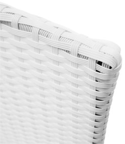 Kerti pad kisasztallal, fehér, LALIT TYP 2