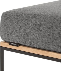 Szürke kárpitozott ülőke Feo – noo.ma