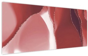Kép - Piros absztrakt virág N⁰3 (120x50 cm)