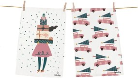 Pamut konyharuha szett karácsonyi mintával, 2 db-os 50x70 cm A Lots of Gifts – Butter Kings