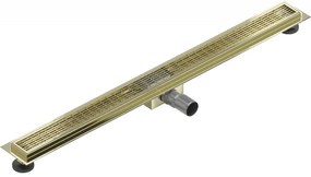 Mexen Flat M33 rozsdamentes acél zuhanytálca 90 cm, arany, 1533090-15