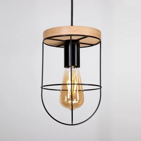 Spot-Light 184159104 - Csillár zsinóron NETUNO 1xE27/60W/230V tölgy