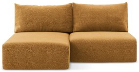 Narancssárga kinyitható-tárolóhelyes sarokkanapé (bal oldali) Kalena – Makamii