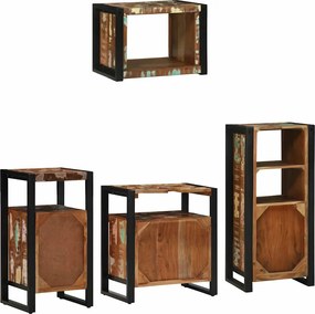 Fürdőszoba bútor szett 4 pcs Szilárd Újrahasznosított Fa