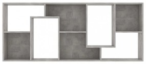 betonszürke szerelt fa könyvszekrény 67 x 24 x 161 cm