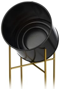 Virágállvány 75x17 cm fekete/arany