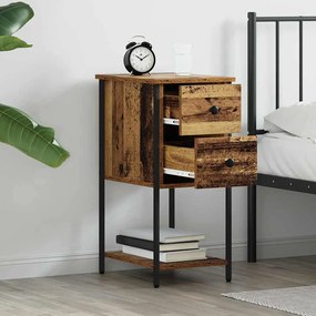 Éjjeliszekrény fiókkal 2 pcs Régi fa 32 x 42 x 70 cm Faanyag