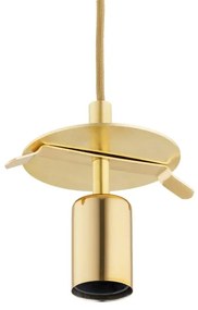 Argon 8447 - Csillár zsinóron ALMIROS 1xE27/15W/230V átm. 25 cm alabástrom arany