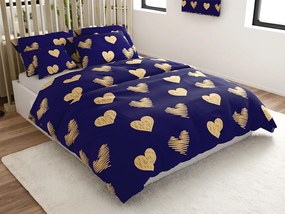 Mikroszálas ágyneműhuzat GOLBINO sötétkék Ágyneműhuzat mérete: 2 db 70 x 90 cm | 200 x 220 cm