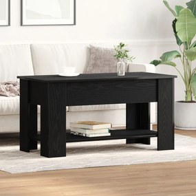 Fekete Tölgy Kávézóasztal - 101x49x52 cm Műanyagból készült