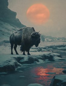 Poszter 50x65cm Bölény monolit