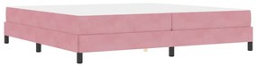 Boxspring ágy matraccal Rózsaszín 200 x 200 cm Bársony