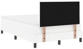 Boxspring Ágy Matraccal, Fehér, Kis Dupla, Műbőr