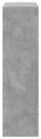 betonszürke szerelt fa elválasztó könyvespolc 69,5x29x103,5 cm