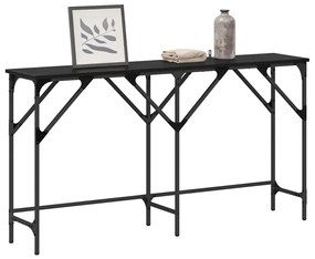 Konzolasztal Musta tammi 140 x 29 x 75 cm Faanyag