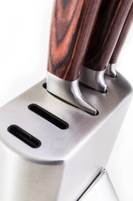 G21 Gourmet Steely 5 darabos késkészlet acél tartóval (60022164)