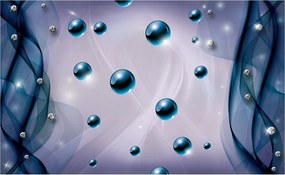 Fotótapéta Gömbök Csillogó gömbök Szalagok Elegancia Luxus 250x175 +ragasztó