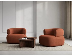 Téglavörös buklé fotel Jenny – Micadoni Home