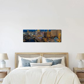Kép - Las Vegas (órával) (90x30 cm)