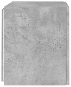 betonszürke falra szerelhető TV-szekrény LED-del 40,5x35x40 cm