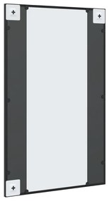 fekete téglalap alakú vas fali tükör 50 x 80 cm