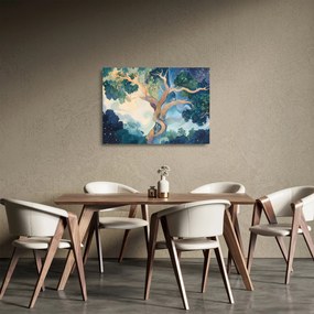 Üveg kép – Kozmikus fa (70x50 cm)