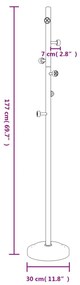 fehér porszórt vas ruhafogas 177 cm