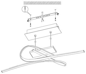 Eglo 97362 - LED Csillár zsinóron PALOZZA 2xLED/11W/230V