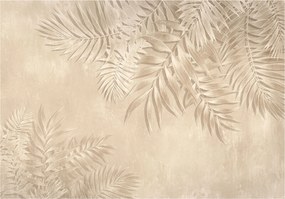 Vinil Tapéta Flizelin Levelek Beton Absztrakt Bézs Boho 368x254