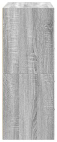 2 db szürke sonoma szerelt fa szekrény 2 fiókkal 60 x 31 x 40cm