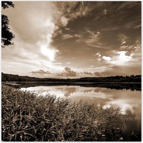 Poszterek 100x100 Sephia Tájkép Tó