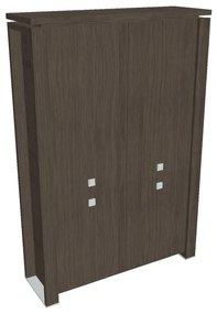 Verno+ magas szekrény 140 x 46 x 210 cm, osztva, antracit tölgy