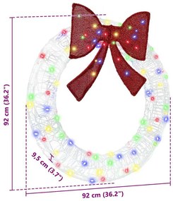 Koszorú 80 LED-del Sokszínű 90 cm Akril