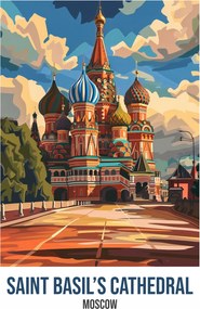 Poszter 59,4x84,1cm Saint Basil's Cathedral, Moscow