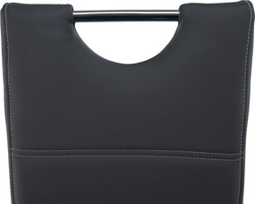 Étkezőszék, sötétszürke/világos varrat, ABIRA NEW