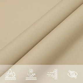 négyszögletes bézs oxford szövet napvitorla 2 x 4 m