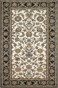 200x300 cm Gyapjú Szőnyeg Isfahan Anafi Sötétkék Virágos Klasszikus Dísz