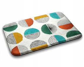Fürdőszobaszőnyeg vegyes minták Kerekek Vonalak 75x45 cm