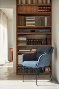 Mustársárga kárpitozott karfás étkezőfotel Sadira – Teulat