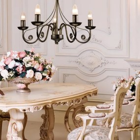 Csillár láncon DONATO 6xE14/40W/230V