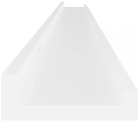 4 db fehér fali polc 115 x 9 x 3 cm