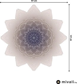Falmatricák - Mandala bézses-barna