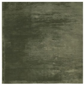 HUARTE erdőzöld rövid szálú puha és mosható szőnyeg 240x240 cm