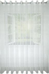 Függöny Kész Lenvászon Fehér Sable Átvezető szalag Méretre