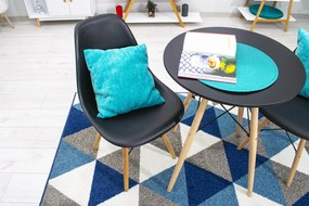 AKCIÓ Fekete étkezőasztal OSLO 60x60 II. osztály