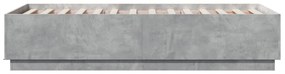 betonszürke szerelt fa ágykeret 75 x 190 cm