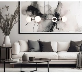 Csillár zsinóron FIRA 4xE27/60W/230V fekete