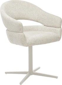 Krémszínű kárpitozott karfás étkezőfotel szett 2 db-os Dover – House Nordic